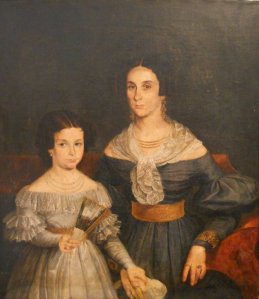 Obra: Retrato (Sra. J .M. L. de Acosta y su hija) - Cayetano Gallino