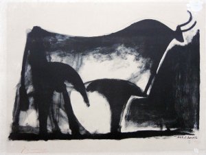 Obra: Toro negro - Pablo Picasso