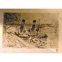 Obra: El puente Royal - Paul Signac