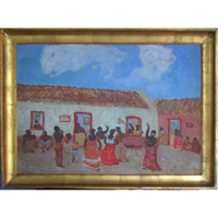 Obra: Barrio de negros - Pedro Figari