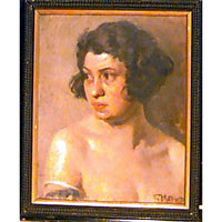 Obra: Torso desnudo de mujer - G. Moro