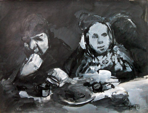 Obra: Mujeres comiendo - Hugo Nantes