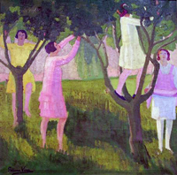 Obra: Juntando frutas - Petrona Viera