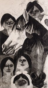 Obra: Nios y caballos II - Leonilda Gonzlez