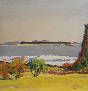 Obra: Paisaje 'Playa Punta del Este' - Petrona Viera