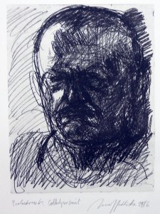 Obra: Autorretrato - Alfred Hrdlicka