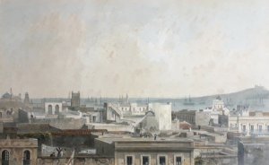 Obra: Vista de las azoteas y de la rada - Adolphe dHastrel de Rivedoux 