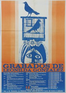 Obra: Afiche -Sobre exposicin de Leonilda  Gonzlez - Leonilda Gonzlez