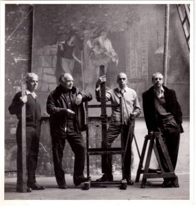 Obra: Fotograf�a de artistas : Manuel Pailos, Horacio Torres, Francisco Matto y Augusto Torres.   -  Desconocido