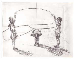 Obra: Fotografia de la obra "Saltando a la cuerda"    - Petrona Viera